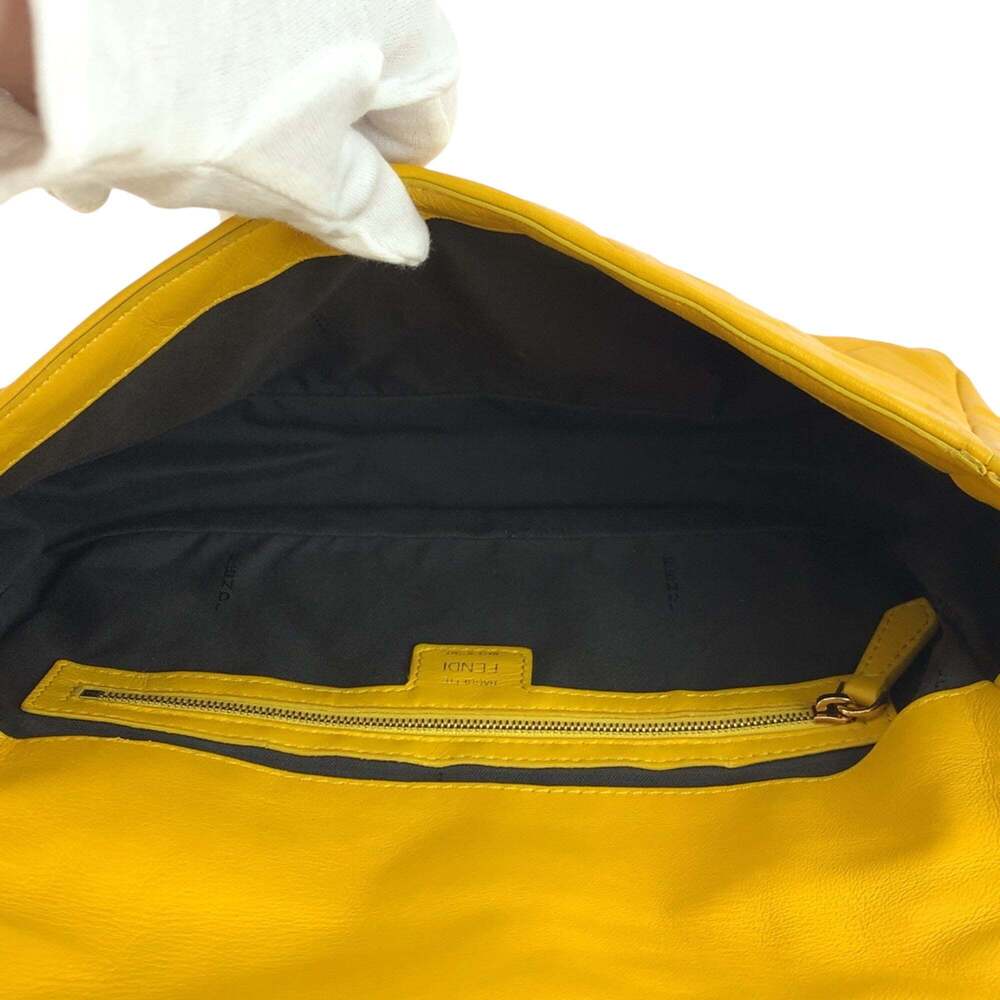 FENDI Zucca Mamma Bucket Yellow Leather Shoulder Bag Messenger 8BR600 (Yellow... - Picture 9 of 10